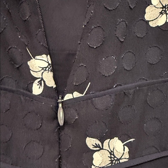 Ann Taylor A Line Sleeveless Midi Dress Size 4 Navy and White Floral - Picture 13 of 13